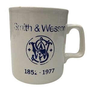 Vintage Smith & Wesson 125th Anniversary Mug 1852-1977 Coffee Cup FLAWS